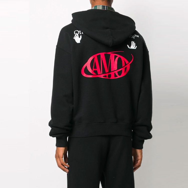 Men's Off-White Pattern Printing Black OMBB037G20FLE0031001