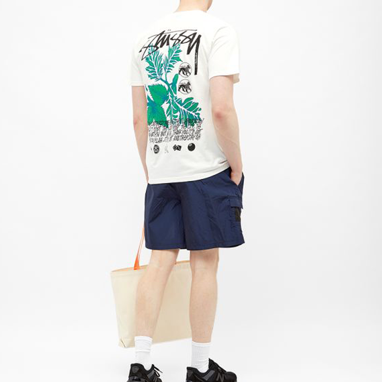 Men's Stussy Bloom Tee Flowers Short Sleeve White 1904521-1002