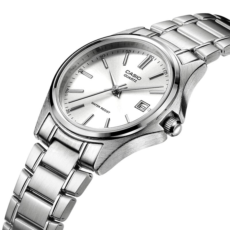 CASIO Couple Quartz Waterproof Unisex Silver Analog MTP-1183A-7A&LTP-1183A-7A