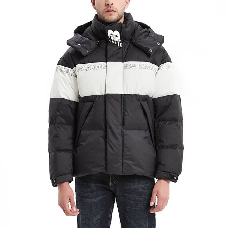 New Balance Colorblock Padded Jacket Asia Sizing 'Black White' NP943011-BK