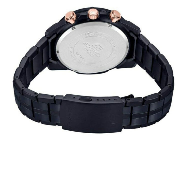 Men's CASIO EDIFICE Series Retro Stainless Steel Strap Gold Business Mens Black Analog EFR-559DC-1A