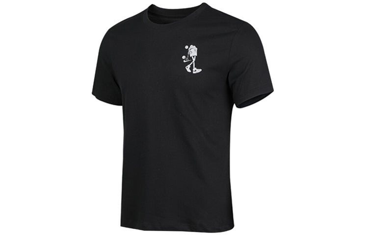 Nike Back Basketball Graffiti Printing Short Sleeve Black CD0959-010