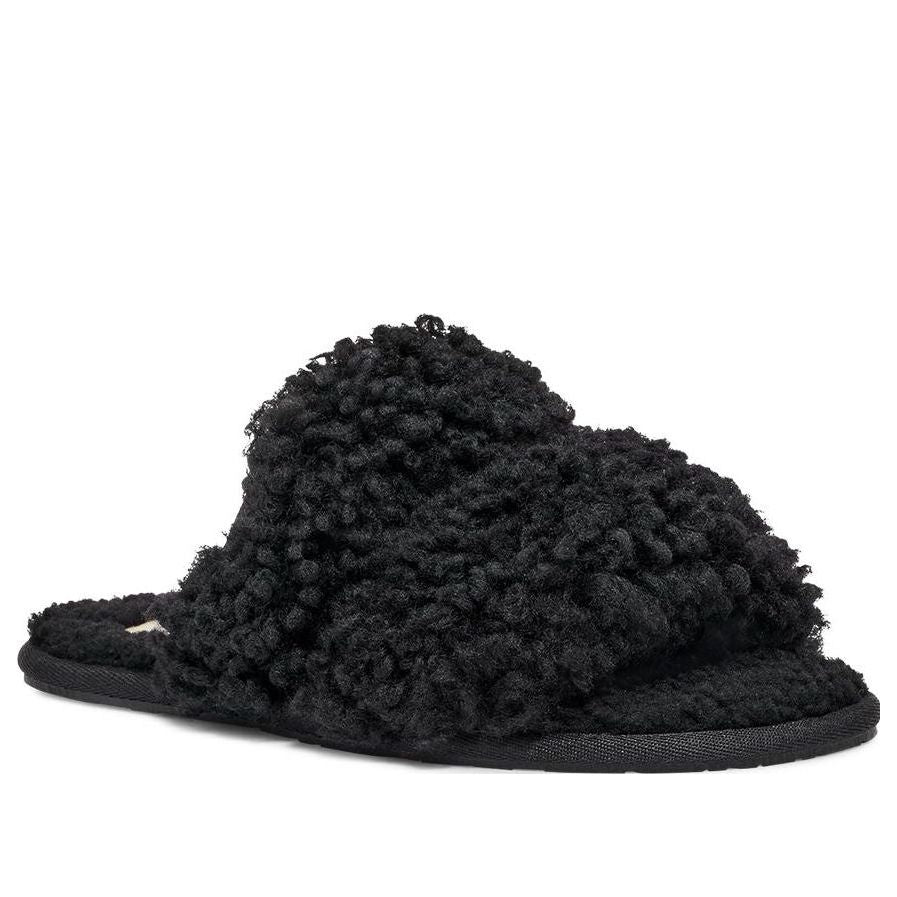 (WMNS) UGG Maxi Curly Scuffetta 'Black' 1130837-BLK