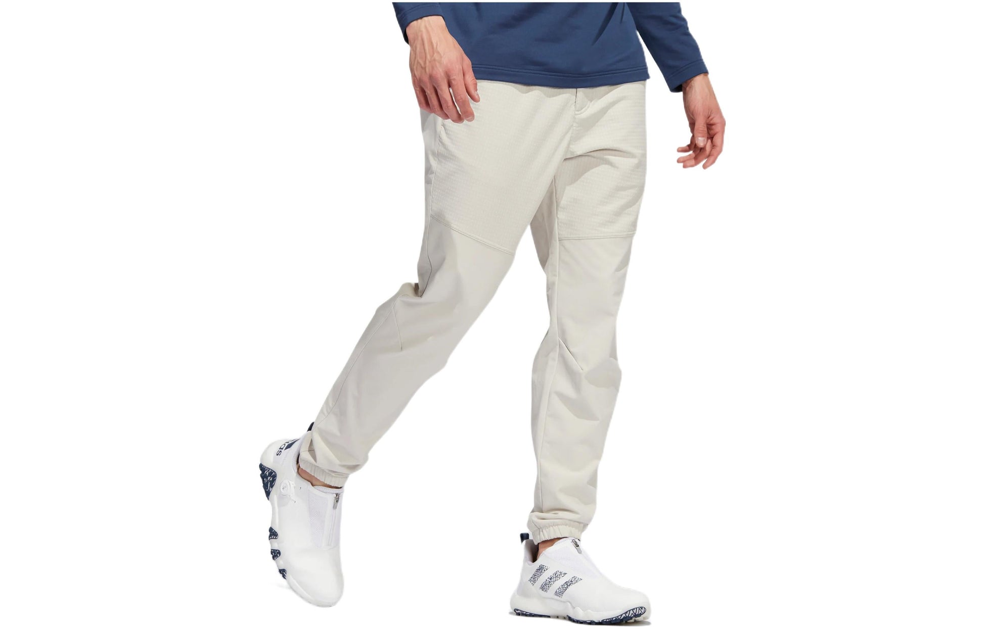Men's adidas Solid Color Logo Straight Sports Pants/Trousers/Joggers White HF6602