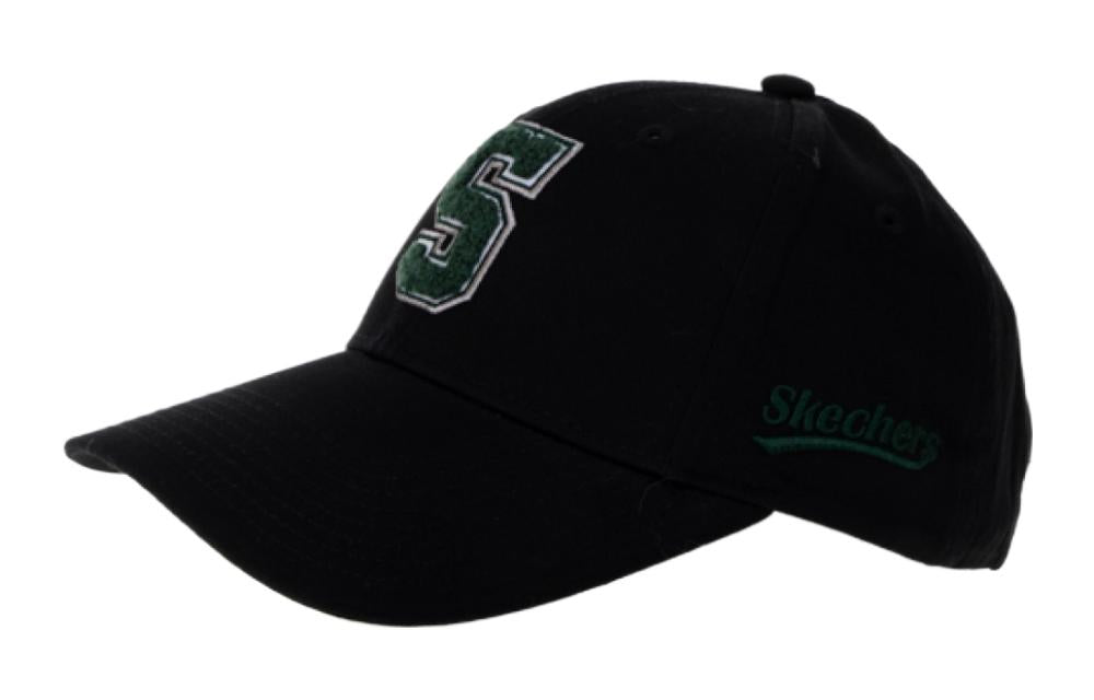 Skechers S Letter Embroidery Baseball Cap 'Black Green' L422U021-0018