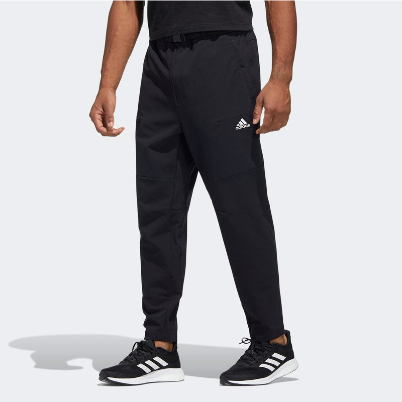 Men's adidas Th Strech Wvpt Solid Color Casual Sports Pants/Trousers/Joggers Black HE9890