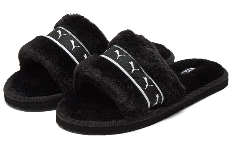 (WMNS) PUMA Fluff Remix Slide 'Black White' 385240-01