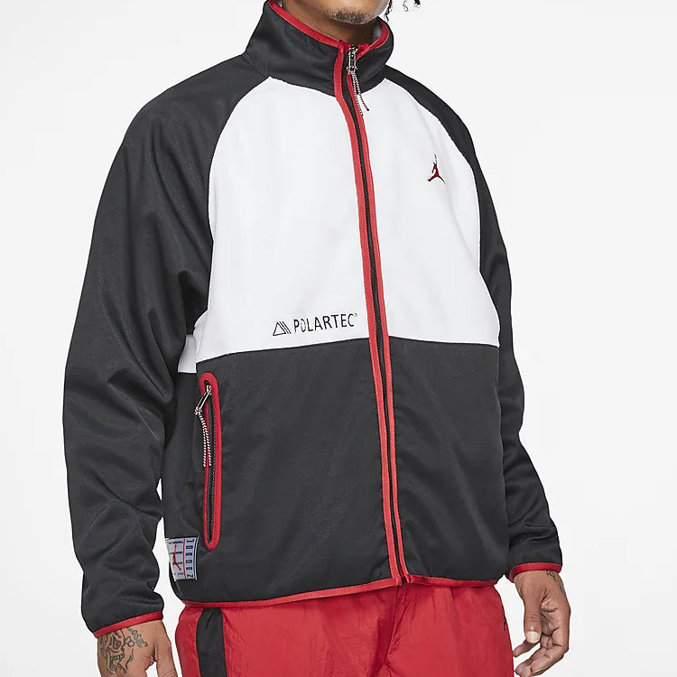 Air Jordan AJ11 Polartec Top Jacket 'Black White Gym Red' CU1495-010