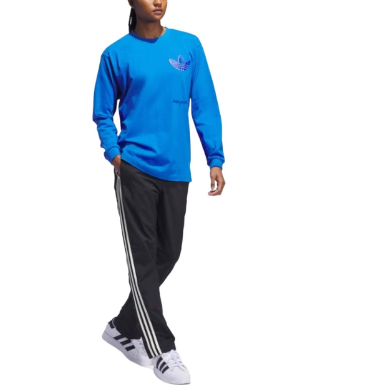 adidas Hoop York City Long Sleeve T-shirt Asia Sizing 'Blue Burst' IT4985