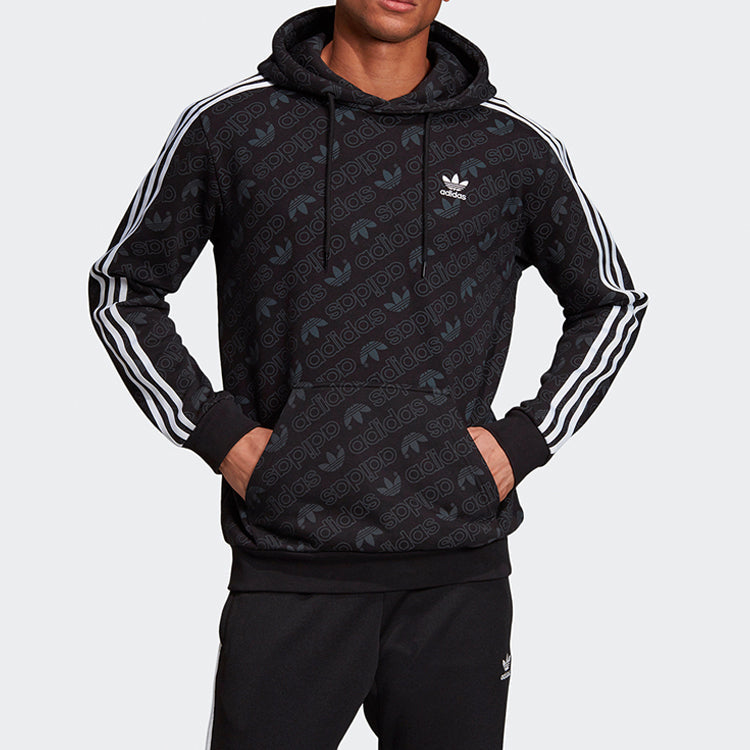 adidas originals Mono hooded Sports Pullover 'Black' ED7049