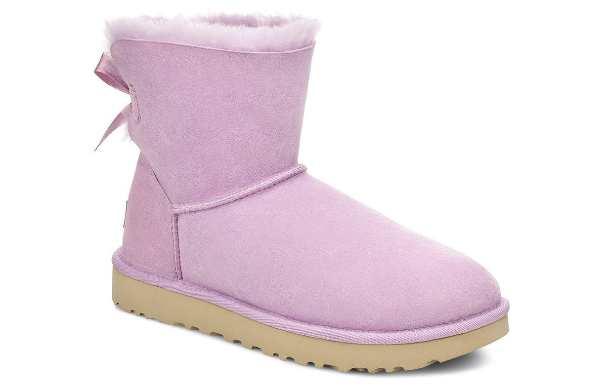 (WMNS) UGG Mini Bailey Bow II Fleece Lined Pink Purple 1016501-CATR