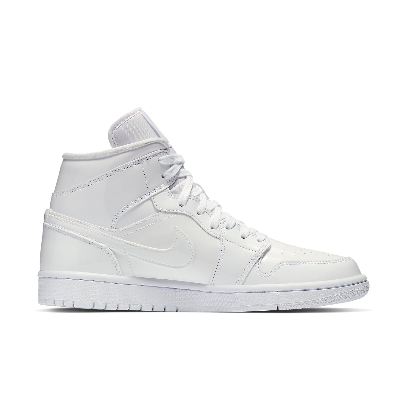 (WMNS) Air Jordan 1 Mid Patent 'Triple White' BQ6472-111