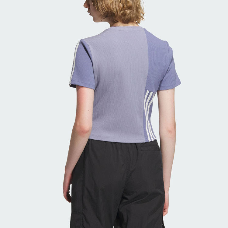 (WMNS) adidas originals Crop T-Shirts 'Purple' IU4848