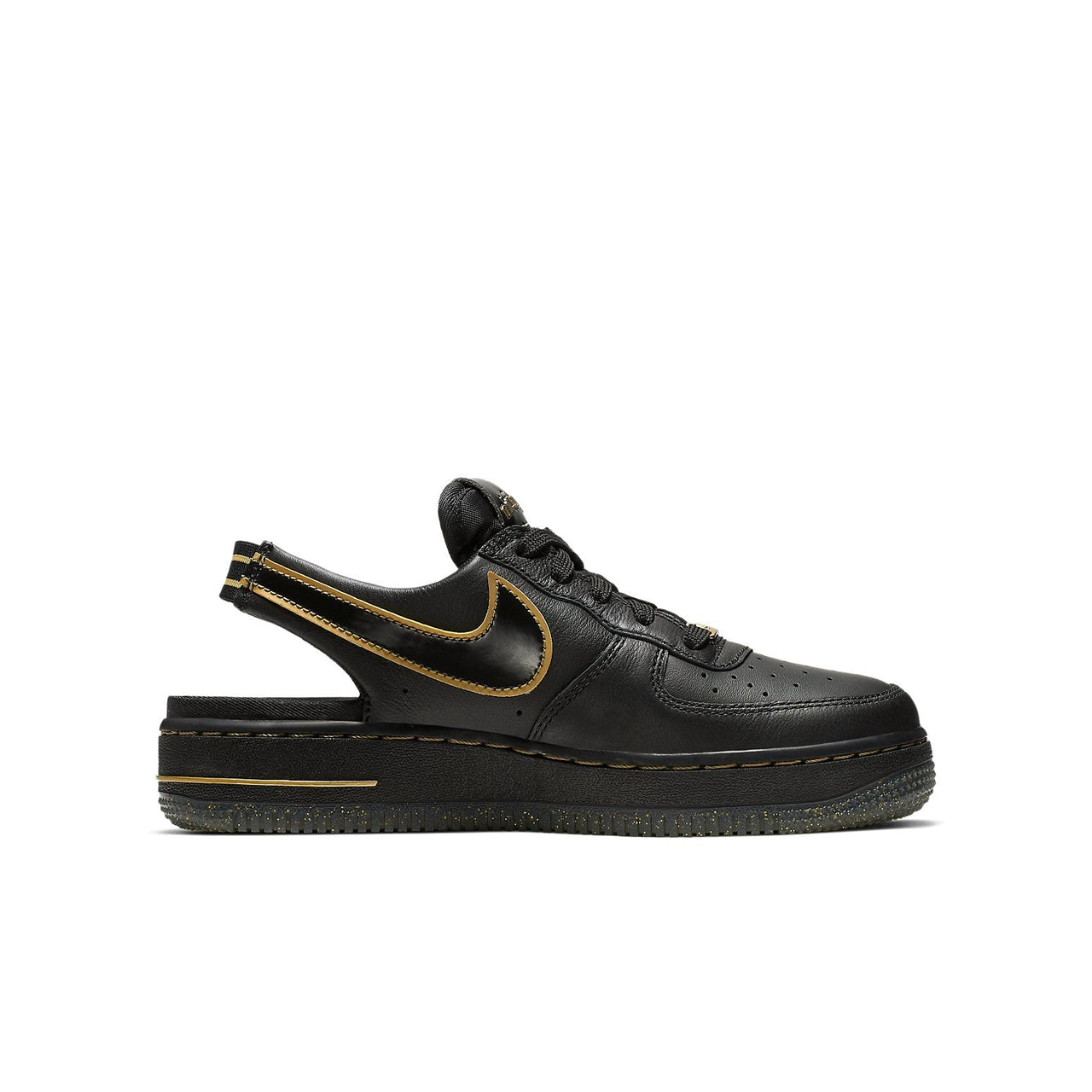 (GS) Nike Air Force 1 VTF 'Black Metallic Gold' CJ7158-001