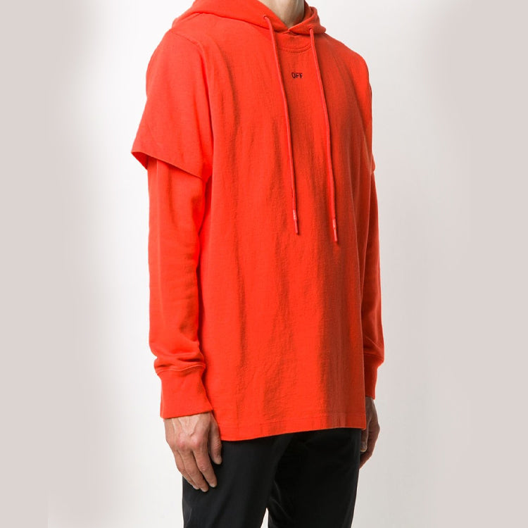 Men's Off-White Arrow Logo Orange Red OMBB051E20FLE0012010