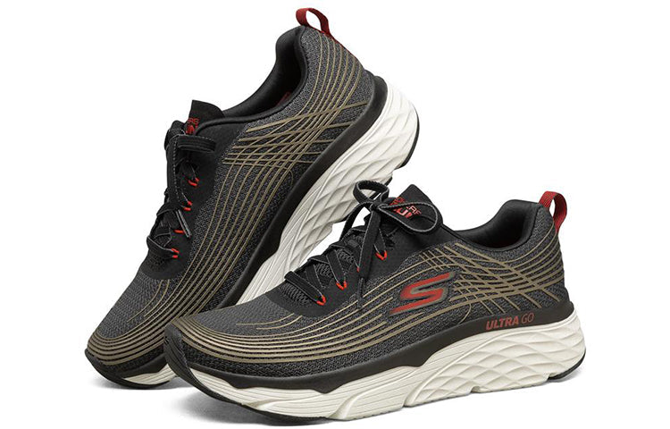 Skechers Max Cushioning Elite Low-Top Sneakers Black/Gold 54430-BKGD