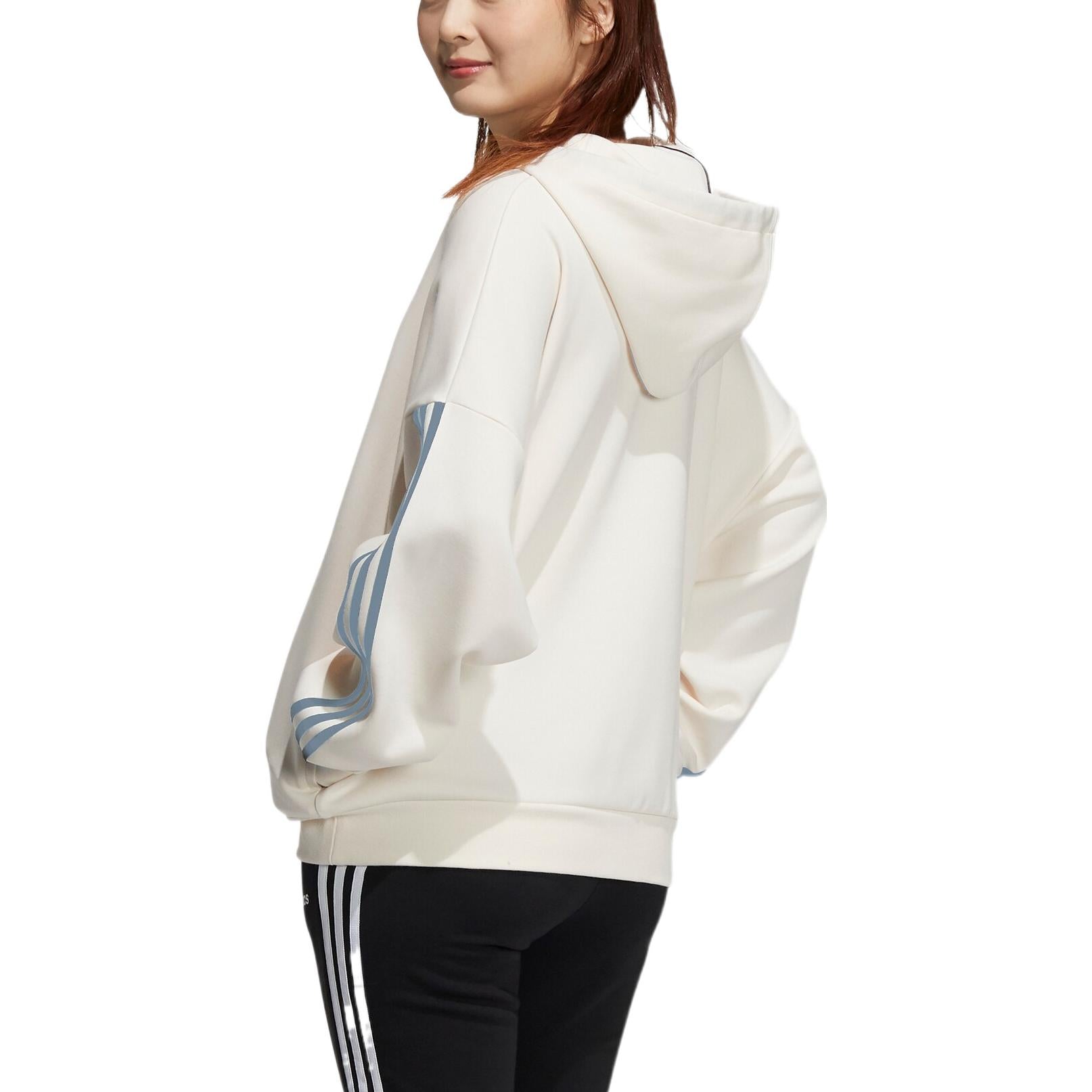 (WMNS) adidas neo W Ard Hdy Logo Hoodie 'White Blue' HG1614