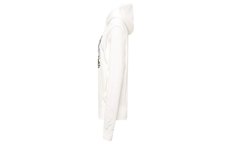 (WMNS) KENZO SS21 Embroidery Logo Hoodie White FB52SW8714XA-01