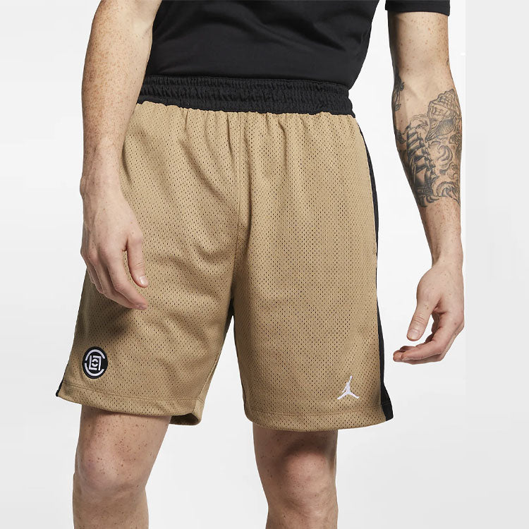 Air Jordan x CLOT Mesh Shorts Crossover Sports Asia Edition Beige AR8400-213