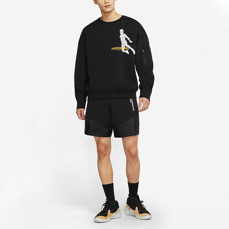 Air Jordan Casual Knitted Crew Neck Basketball Jumper Sweater For Men Black DD3899-010
