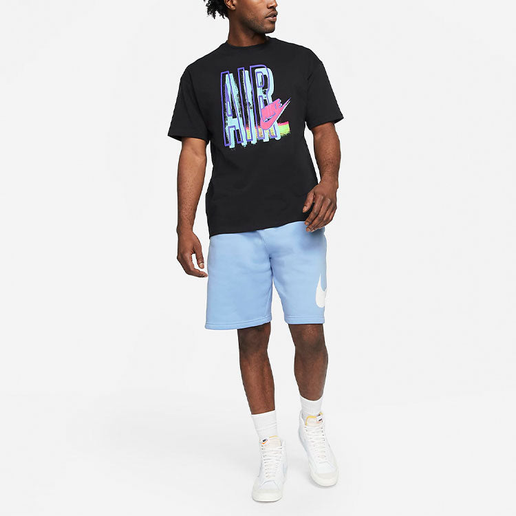 Nike Sportswear Air Printing Casual Round Neck Short Sleeve Black DD1404-010