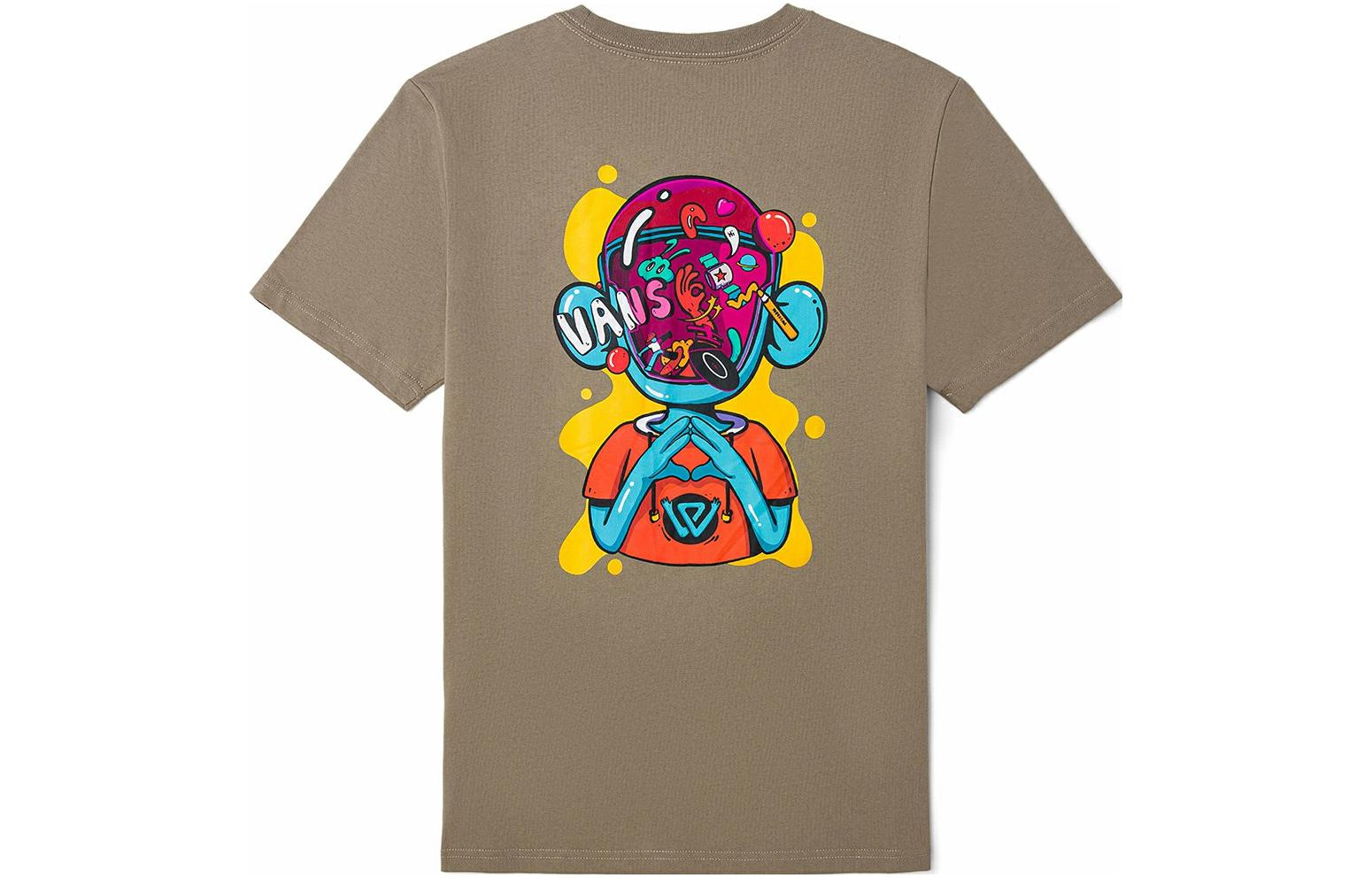 Vans Off The Wall Art Collection Tee 'Brown' VN0A7TQJYEH