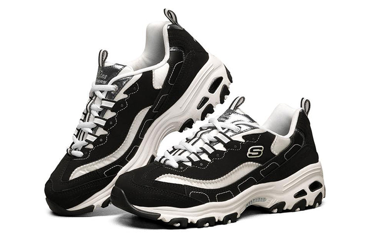 (WMNS) Skechers D Lites 1.0 Low Chunky Shoes Black 149463-BKW