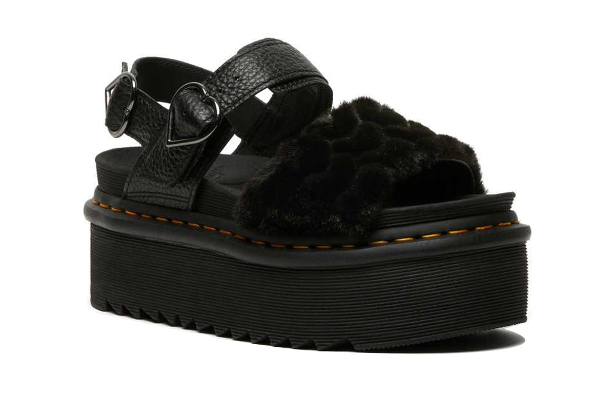 (WMNS) Dr. Martens Voss Quad Flatform Sandal Black 26921001