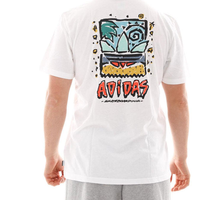 adidas originals Roanoke Graffiti Printing Short Sleeve White DU8350