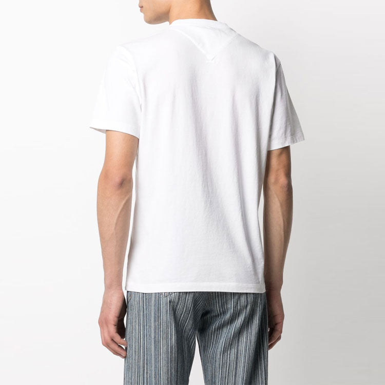Men's KENZO SS21 Logo Pattern Round Neck Short Sleeve White FA65TS0004SJ-01