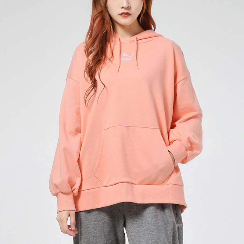 (WMNS) PUMA Classics Oversized Hoodie 'Pink White' 532283-26