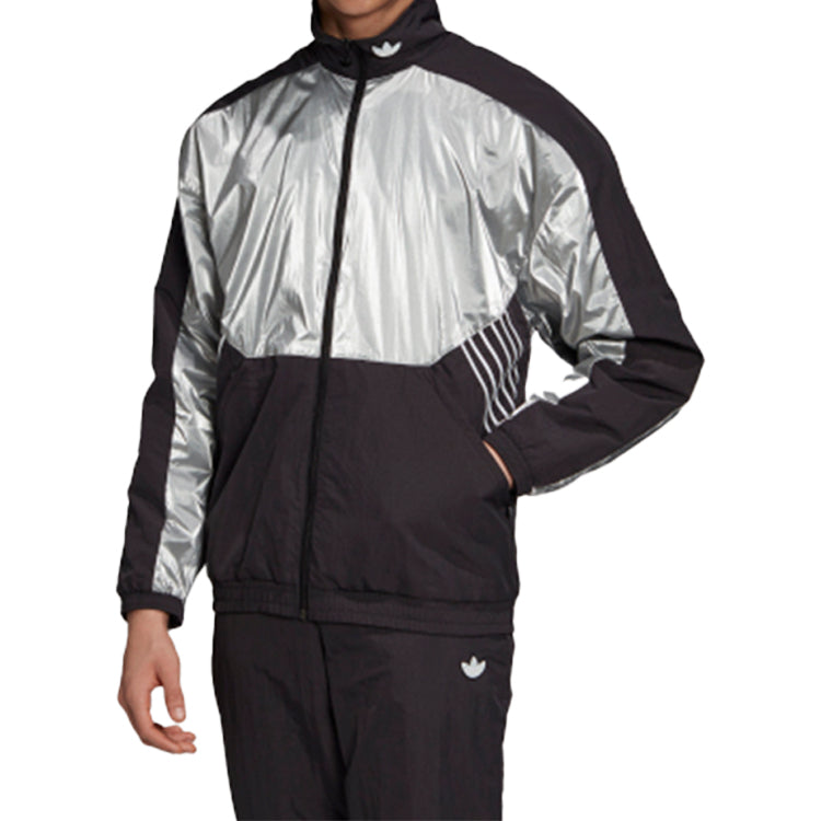 adidas originals TLM 02 Trackt Colorblock Sports Stand Collar Jacket Black GD5801