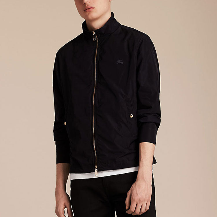 Men's Burberry waterproof Stand Collar Jacket Black 39987701