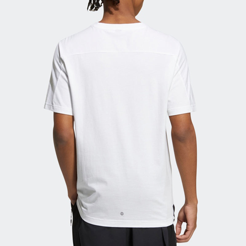 adidas Wj Gfx Logo Pattern Printing Athleisure Casual Sports Round Neck Short Sleeve White HI6860