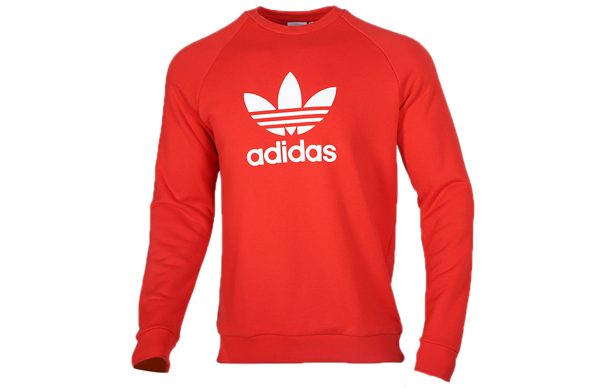 adidas originals Trefoil Crew Pullover Sports Red FM3781