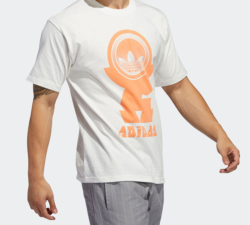 adidas originals Frsttee Logo Printing Short Sleeve White FM1433