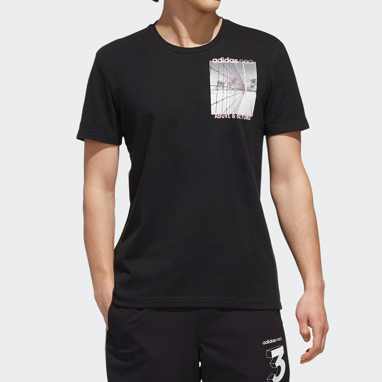 adidas neo M Cs Su Tee Ss Round Neck Short Sleeve Black EJ7081