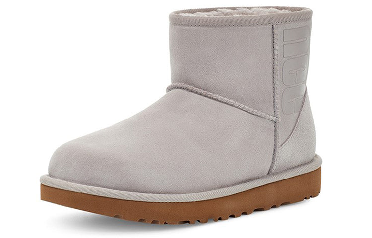 (WMNS) UGG Classic Mini UGG Rubber Logo 'Feather' 1108231-FEA