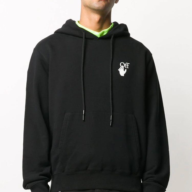 Off-White Pascal Arrows Hooded Pullover Men Black OMBB034F20FLE0041001