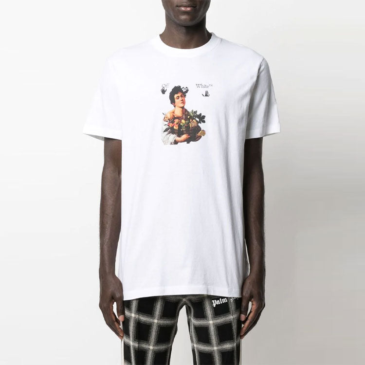 Off-White Caravaggio Boy Slim Tee 'White/Black' OMAA027S21JER0110110