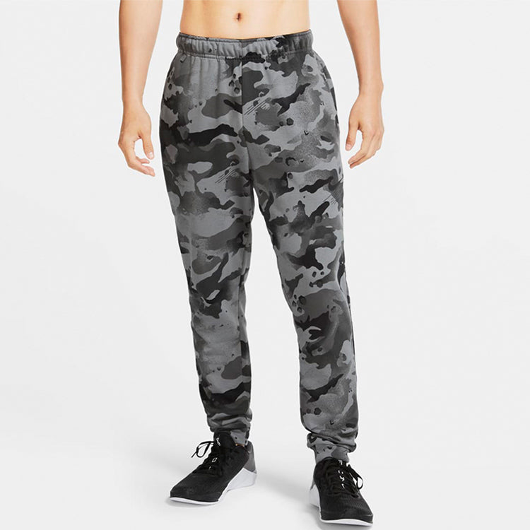 Nike Dri-FIT Fleece Training Camouflage Long Pants Men Black/Grey CU6201-010