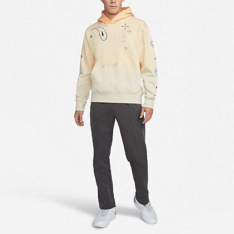 Men's Air Jordan Casual Sports Printing Logo Light Yellow DO2504-235