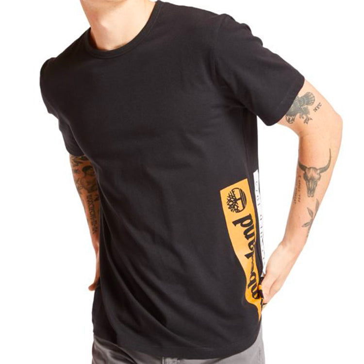 Men's Timberland SS20 Printing Short Sleeve Black A22REP56