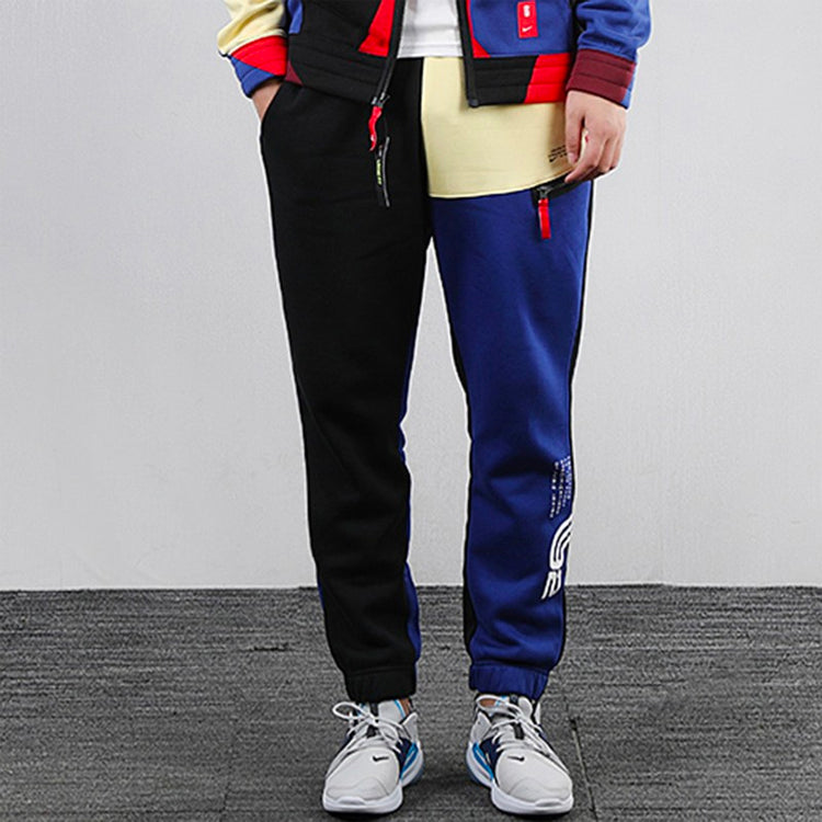 Nike Kyrie Irving Basketball Casual Sports Fleece Knit Long Pants Colorblock BV9289-011