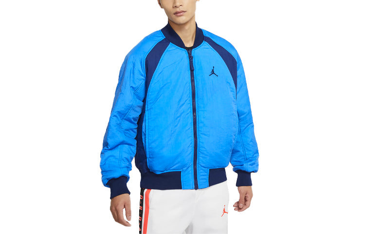 Air Jordan Flight Printing Logo Reversible baseball uniform Blue CV2243-492