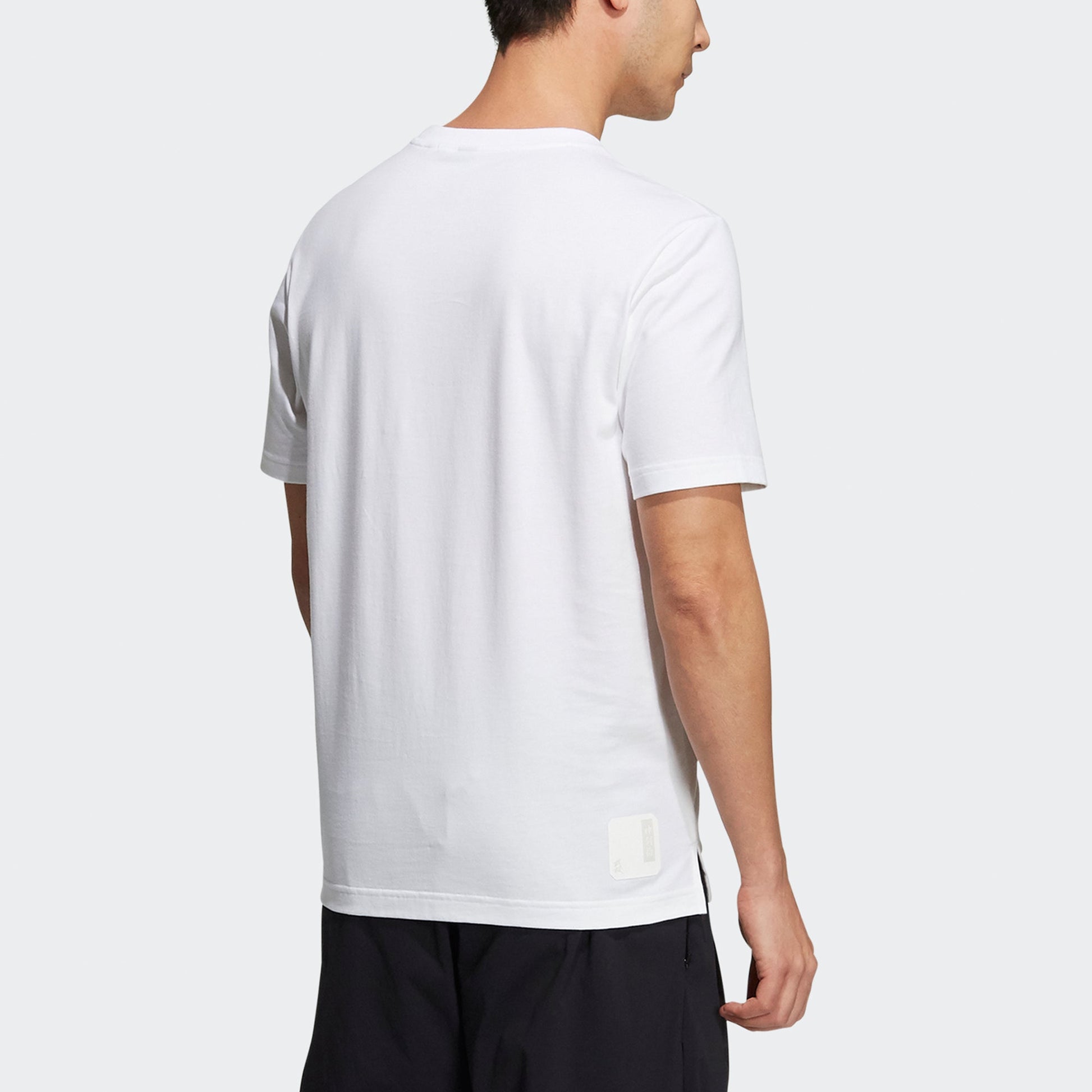 Men's adidas Wj Story Tee Martial Arts Series Printing Sports Round Neck Short Sleeve White T-Shirt H39333