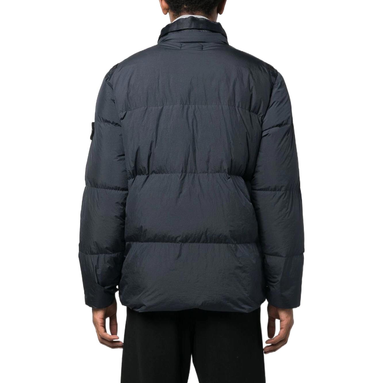 STONE ISLAND Waffen Patch Crinkle Labs Down Padded Jacket 'Black' 771540123-V0020