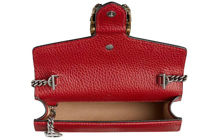 (WMNS) Gucci Dionysus Series Leather Bag Single-Shoulder Bag Mini Size 'Red' 476432-CAOGX-8990