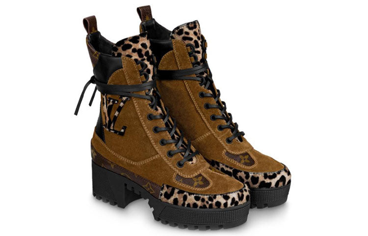 (WMNS) LOUIS VUITTON Laureate boots 'Brown yellow' 1A5NO9