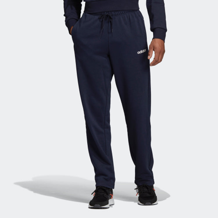 Men's adidas Casual Alphabet Minimalistic Solid Color Sports Pants/Trousers/Joggers Ink Blue DX3685